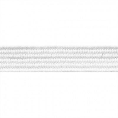 Резиновые нити с текстильным покрытием, шир. 6 мм ( упак.55 м/уп), цв.-белый - купить в Чебоксарах. Цена: 210.75 руб.