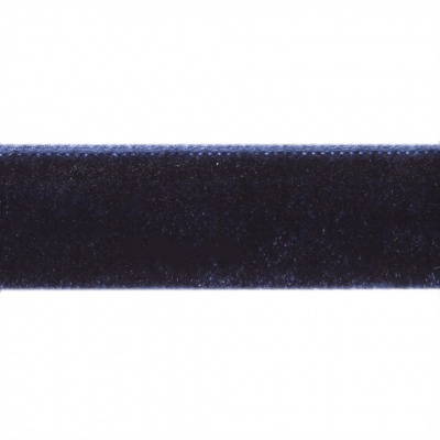 Лента бархатная нейлон, шир.12 мм, (упак. 45,7м), цв.180-т.синий - купить в Чебоксарах. Цена: 411.60 руб.