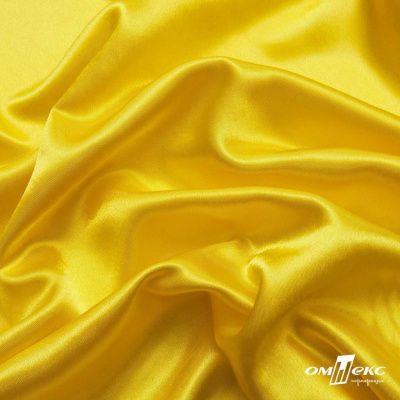 Поли креп-сатин 12-0643, 125 (+/-5) гр/м2, шир.150см, цвет жёлтый - купить в Чебоксарах. Цена 155.57 руб.