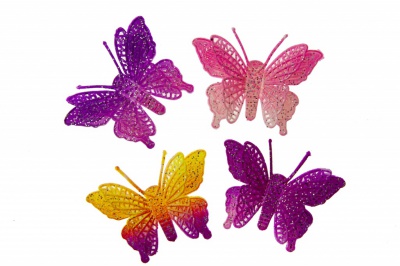 Бабочка декоративная пластиковая #12 - купить в Чебоксарах. Цена: 7.09 руб.