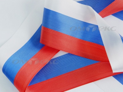 Лента "Российский флаг" с2744, шир. 8 мм (50 м) - купить в Чебоксарах. Цена: 7.14 руб.