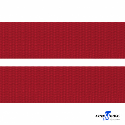 Красный- цв.171-Текстильная лента-стропа 550 гр/м2 ,100% пэ шир.30 мм (боб.50+/-1 м) - купить в Чебоксарах. Цена: 475.36 руб.
