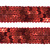 Тесьма с пайетками 3, шир. 20 мм/уп. 25+/-1 м, цвет красный - купить в Чебоксарах. Цена: 778.19 руб.