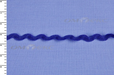 Тесьма плетеная "Вьюнчик"/синий - купить в Чебоксарах. Цена: 40.72 руб.