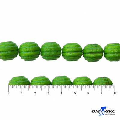 0309-Бусины деревянные "ОмТекс", 16 мм, упак.50+/-3шт, цв.019-зеленый - купить в Чебоксарах. Цена: 62.22 руб.