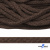 Шнур плетеный d-6 мм, 70% хлопок 30% полиэстер, уп.90+/-1 м, цв.1073-т.коричневый - купить в Чебоксарах. Цена: 594 руб.