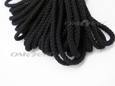 Шнур В-035 4 мм круп.плетение 100 м черный - купить в Чебоксарах. Цена: 156.40 руб.