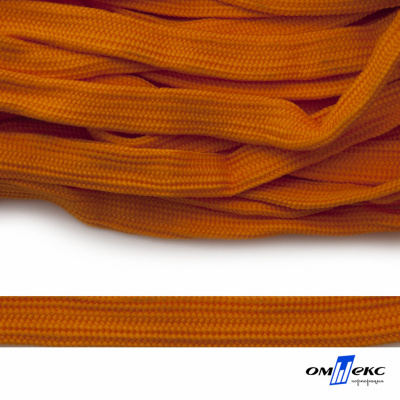 Шнур плетеный (плоский) d-12 мм, (уп.90+/-1м), 100% полиэстер, цв.267 - оранжевый - купить в Чебоксарах. Цена: 8.62 руб.