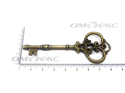 Декоративный элемент для творчества из металла "Ключ"8,5 см  - купить в Чебоксарах. Цена: 26.66 руб.