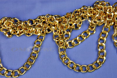 Цепь металл декоративная №11 (17*13) золото (10+/-1 м)  - купить в Чебоксарах. Цена: 1 341.87 руб.