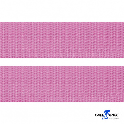 Розовый- цв.513-Текстильная лента-стропа 550 гр/м2 ,100% пэ шир.30 мм (боб.50+/-1 м) - купить в Чебоксарах. Цена: 475.36 руб.