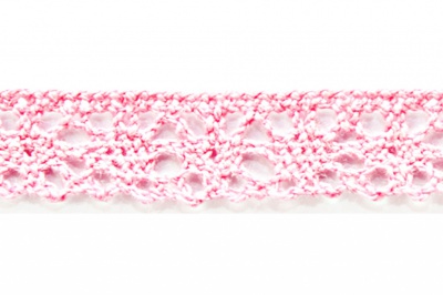 Тесьма кружевная 0621-1607, шир. 15 мм/уп. 20+/-1 м, цвет 096-розовый - купить в Чебоксарах. Цена: 302.42 руб.