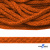 Шнур плетеный d-6 мм, 70% хлопок 30% полиэстер, уп.90+/-1 м, цв.1066-апельсин - купить в Чебоксарах. Цена: 588 руб.