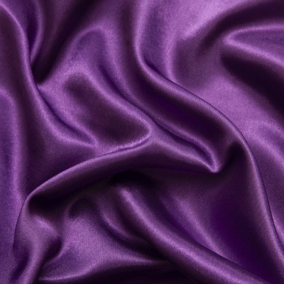 Поли креп-сатин 19-3536, 125 (+/-5) гр/м2, шир.150см, цвет фиолетовый - купить в Чебоксарах. Цена 155.57 руб.