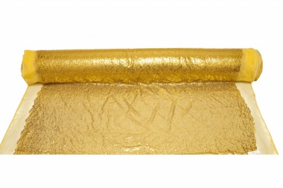 Сетка с пайетками №6, 188 гр/м2, шир.130см, цвет золото - купить в Чебоксарах. Цена 371.02 руб.