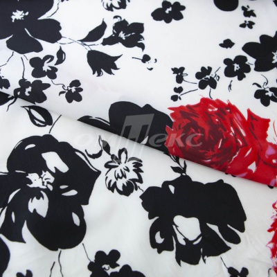 Плательная ткань "Фламенко" 22.1, 80 гр/м2, шир.150 см, принт растительный - купить в Чебоксарах. Цена 239.03 руб.