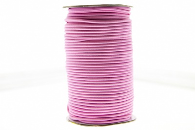0370-1301-Шнур эластичный 3 мм, (уп.100+/-1м), цв.141- розовый - купить в Чебоксарах. Цена: 464.31 руб.