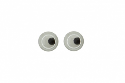 Глазки для игрушек, круглые, с бегающими зрачками, 3 мм/упак.100+/-5 шт, цв. -черно-белые - купить в Чебоксарах. Цена: 25.40 руб.