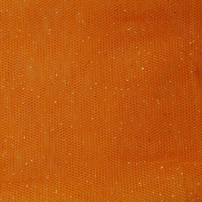 Сетка Глиттер, 24 г/м2, шир.145 см., оранжевый - купить в Чебоксарах. Цена 117.24 руб.