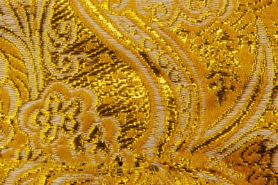 Ткань костюмная жаккард №12, 140 гр/м2, шир.150см, цвет жёлтый - купить в Чебоксарах. Цена 383.29 руб.