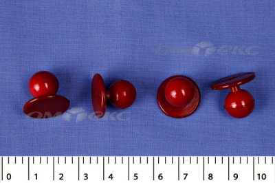Пуговица поварская "Пукля", 10 мм, цвет красный - купить в Чебоксарах. Цена: 2.28 руб.