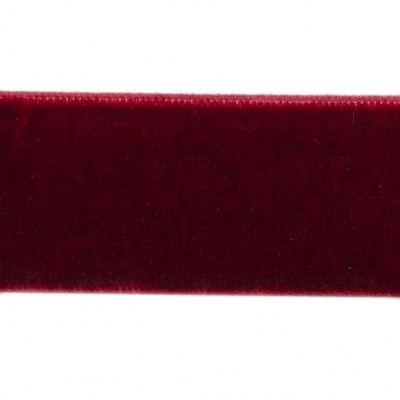 Лента бархатная нейлон, шир.25 мм, (упак. 45,7м), цв.240-бордо - купить в Чебоксарах. Цена: 800.84 руб.