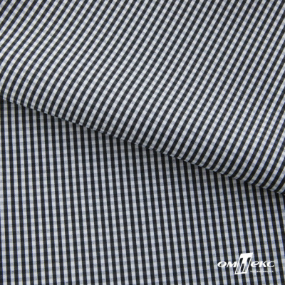 Ткань сорочечная Клетка Виши, 115 г/м2, 58% пэ,42% хл, шир.150 см, цв.6-черный, (арт.111) - купить в Чебоксарах. Цена 306.69 руб.