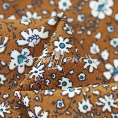 Плательная ткань "Фламенко" 11.1, 80 гр/м2, шир.150 см, принт растительный - купить в Чебоксарах. Цена 239.03 руб.