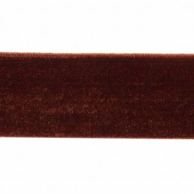 Лента бархатная нейлон, шир.25 мм, (упак. 45,7м), цв.120-шоколад - купить в Чебоксарах. Цена: 981.09 руб.