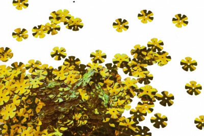 Пайетки "ОмТекс" россыпью,DOUBLE SIDED GOLD,цветок 14 мм/упак.50 гр, цв. 0460-золото - купить в Чебоксарах. Цена: 80.12 руб.