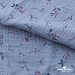 Ткань Муслин принт, 100% хлопок, 125 гр/м2, шир. 140 см, #2308 цв. 69 серо-голубой с цветком