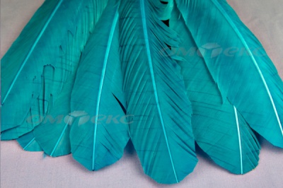 Декоративный Пучок из перьев, перо 24см/голубой - купить в Чебоксарах. Цена: 12.19 руб.