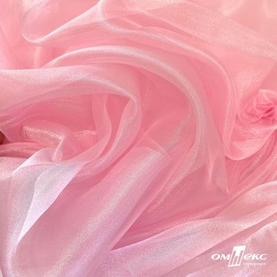Ткань органза, 100% полиэстр, 28г/м2, шир. 150 см, цв. #47 розовая пудра - купить в Чебоксарах. Цена 86.24 руб.