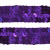 Тесьма с пайетками 12, шир. 20 мм/уп. 25+/-1 м, цвет фиолет - купить в Чебоксарах. Цена: 778.19 руб.
