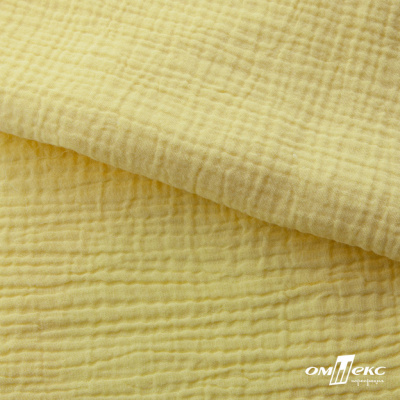 Ткань Муслин, 100% хлопок, 125 гр/м2, шир. 135 см (12-0824) цв.лимон нюд - купить в Чебоксарах. Цена 337.25 руб.