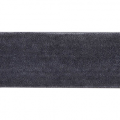 Лента бархатная нейлон, шир.25 мм, (упак. 45,7м), цв.189-т.серый - купить в Чебоксарах. Цена: 981.09 руб.