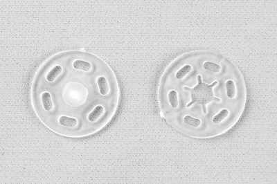 Кнопки пришивные пластиковые 15 мм, блистер 24шт, цв.-прозрачные - купить в Чебоксарах. Цена: 68.79 руб.