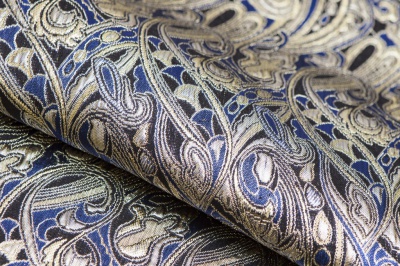 Ткань костюмная жаккард, 135 гр/м2, шир.150см, цвет синий№18 - купить в Чебоксарах. Цена 441.95 руб.