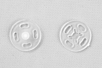 Кнопки пришивные пластиковые 13 мм, блистер 24шт, цв.-прозрачные - купить в Чебоксарах. Цена: 62.27 руб.