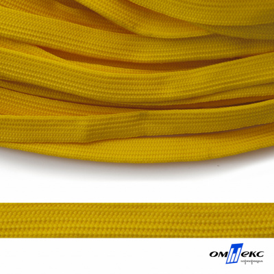 Шнур плетеный (плоский) d-12 мм, (уп.90+/-1м), 100% полиэстер, цв.269 - жёлтый - купить в Чебоксарах. Цена: 8.62 руб.