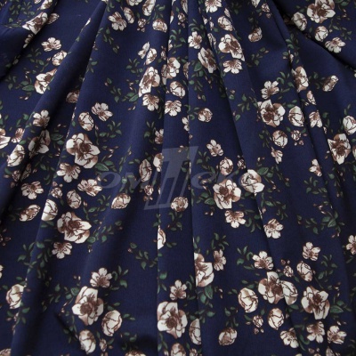 Плательная ткань "Фламенко" 3.2, 80 гр/м2, шир.150 см, принт растительный - купить в Чебоксарах. Цена 239.03 руб.