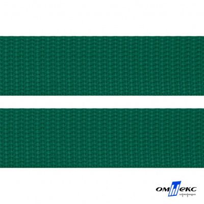 Зелёный- цв.876 -Текстильная лента-стропа 550 гр/м2 ,100% пэ шир.20 мм (боб.50+/-1 м) - купить в Чебоксарах. Цена: 318.85 руб.