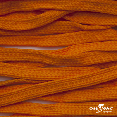Шнур плетеный (плоский) d-12 мм, (уп.90+/-1м), 100% полиэстер, цв.267 - оранжевый - купить в Чебоксарах. Цена: 8.62 руб.