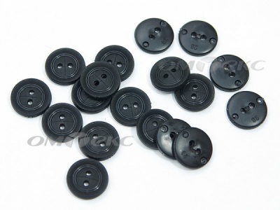 51820/18 мм (2 пр) черные пуговицы - купить в Чебоксарах. Цена: 0.82 руб.