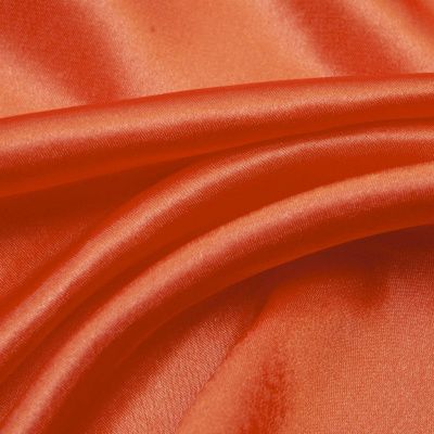 Поли креп-сатин 18-1445, 120 гр/м2, шир.150см, цвет оранжевый - купить в Чебоксарах. Цена 155.57 руб.