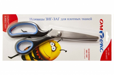 Ножницы арт.0330-6052 "ЗИГ-ЗАГ" 5 мм, для плотных тканей , 9"/ 229 мм - купить в Чебоксарах. Цена: 733.08 руб.