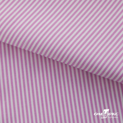 Ткань сорочечная Полоска Кенди, 115 г/м2, 58% пэ,42% хл, шир.150 см, цв.1-розовый, (арт.110) - купить в Чебоксарах. Цена 306.69 руб.