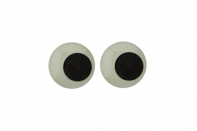 Глазки для игрушек, круглые, с бегающими зрачками, 15 мм/упак.50+/-2 шт, цв. -черно-белые - купить в Чебоксарах. Цена: 46.92 руб.