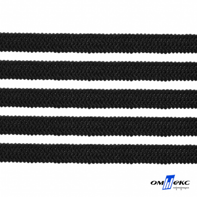 Лента эластичная вязанная (резинка) 4 мм (200+/-1 м) 400 гр/м2 черная бобина "ОМТЕКС" - купить в Чебоксарах. Цена: 1.78 руб.