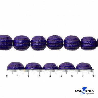 0309-Бусины деревянные "ОмТекс", 16 мм, упак.50+/-3шт, цв.018-фиолет - купить в Чебоксарах. Цена: 62.22 руб.